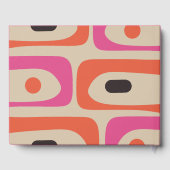 Mid Century Modern Retro Piquet Personalized Gastenboek (Achterkant)