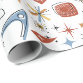 Mid Century Modern Retro  printpapier Cadeaupapier (Rol Hoek)