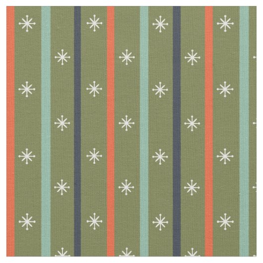 Mid-Century Modern Retro Stripe Pattern Stof (Close Up)