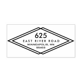 Mid-Century Modern Return Address Stamp Rubberstempel
