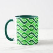 Mid-Century Modern Ribbons, groene tinten Mok (Links)