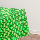 Mid-Century Modern Ribbons, groene tinten Tafelkleed (Voorbeeld)