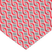 Mid-Century Modern Ribbons, rood en grijs / grijs Tafelkleed (Gekanteld)