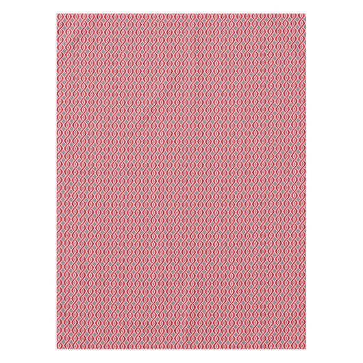 Mid-Century Modern Ribbons, rood en grijs / grijs Tafelkleed (Voorkant)