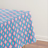 Mid-Century Modern Ribbons, turquoise en roze Tafelkleed (Voorbeeld)