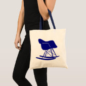 Mid Century Modern Rocker Chair Canvas tas, Marine Tote Bag (Voorkant (product))