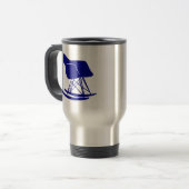 Mid Century Modern Rocker Stoel Revel Mug, marine Reisbeker (Voorkant links)