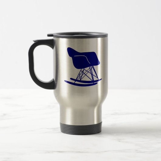 Mid Century Modern Rocker Stoel Revel Mug, marine Reisbeker (Links)