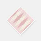 Mid Century Modern Roze Argyle Papier Borden serve Servetten (Hoek)