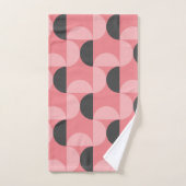 Mid-Century Modern Roze en grijs Bad Handdoek (Handdoek)