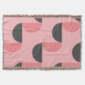 Mid-Century Modern Roze en grijs Deken (Voorkant)