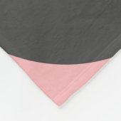 Mid-Century Modern Roze en grijs Fleece Deken (Hoek)