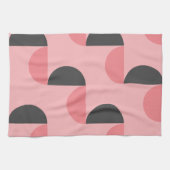 Mid-Century Modern Roze en grijs Theedoek (Horizontaal)