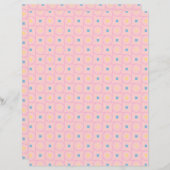 Mid Century Modern Roze Interlocking Cirkel (Voorkant / Achterkant)