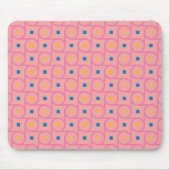 Mid Century Modern Roze Interlocking Cirkel Muismat (Voorkant)