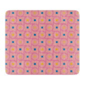Mid Century Modern Roze Interlocking Cirkel Snijplank (Voorkant)
