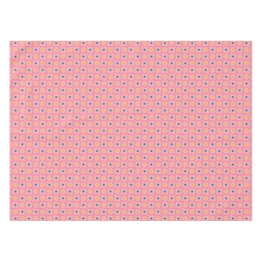 Mid Century Modern Roze Interlocking Cirkel Tafelkleed (Voorkant (Horizontaal))