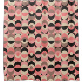 Mid-Century modern roze patroon Douchegordijn (Voorkant)