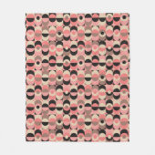 Mid-Century modern roze patroon Fleece Deken (Voorkant)