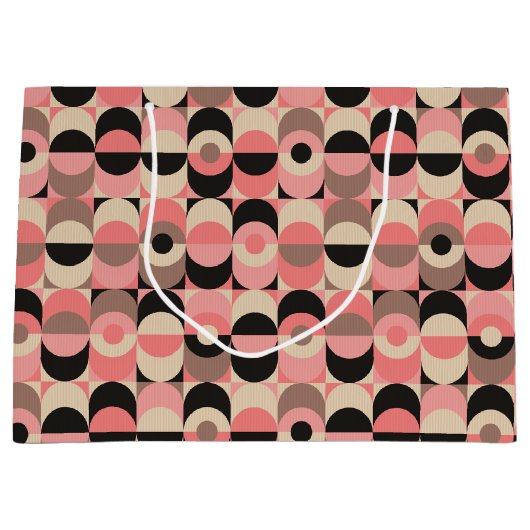 Mid-Century modern roze patroon Groot Cadeauzakje (Voorkant)