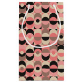 Mid-Century modern roze patroon Klein Cadeauzakje (Achterkant)