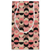Mid-Century modern roze patroon Klein Cadeauzakje (Voorkant)
