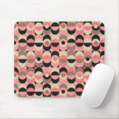 Mid-Century modern roze patroon Muismat (Met muis)