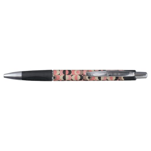 Mid-Century modern roze patroon Pen (Achterkant)