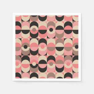 Mid-Century modern roze patroon Servet