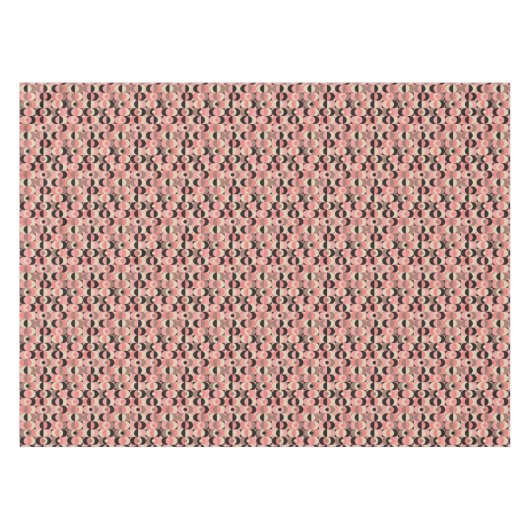 Mid-Century modern roze patroon Tafelkleed (Voorkant (Horizontaal))