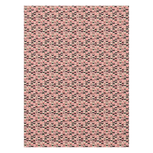 Mid-Century modern roze patroon Tafelkleed (Voorkant)