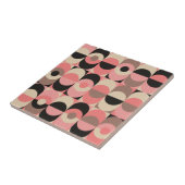 Mid-Century modern roze patroon Tegeltje (Zijkant)