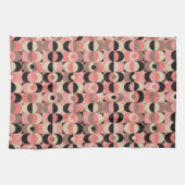 Mid-Century modern roze patroon Theedoek (Horizontaal)