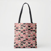 Mid-Century modern roze patroon Tote Bag (Voorkant)