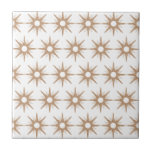 Mid-Century Modern Roze Starburst Pattern Tegeltje<br><div class="desc">Moderne vormgeving uit de midden-eeuw, geïnspireerd op het patroon van roze starbursts op een witte achtergrond. Eenvoudig, schoon modern design. Creëer uw eigen douanepatroon door een nieuw afbeelding te uploaden, of gebruik de "bericht"knoop om de ontwerper voor hulp te contacteren. Om uw eigen gepatenteerde ontwerp te creëer: 1. Selecteer personaliseren...</div>