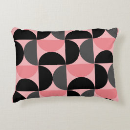 Mid-Century Modern Roze zwart en grijs Accent Kussen