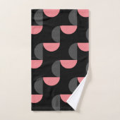 Mid-Century Modern Roze zwart en grijs Bad Handdoek (Handdoek)