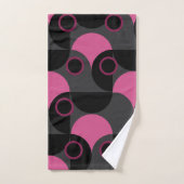Mid-Century Modern Roze zwart en grijs Bad Handdoek (Handdoek)
