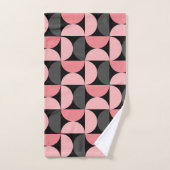 Mid-Century Modern Roze zwart en grijs Bad Handdoek (Handdoek)