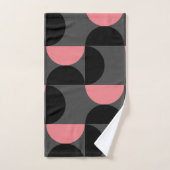 Mid-Century Modern Roze zwart en grijs Bad Handdoek (Handdoek)