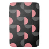 Mid-Century Modern Roze zwart en grijs Badmat (Voorkant Verticaal)