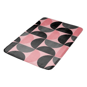Mid-Century Modern Roze zwart en grijs Badmat