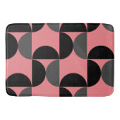 Mid-Century Modern Roze zwart en grijs Badmat (Voorkant)