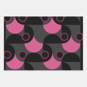 Mid-Century Modern Roze zwart en grijs Inpakpapier Vel (Voorkant)