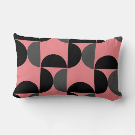 Mid-Century Modern Roze zwart en grijs Kussen
