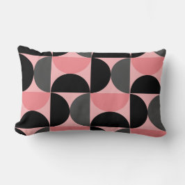 Mid-Century Modern Roze zwart en grijs Kussen