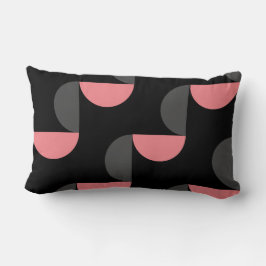 Mid-Century Modern Roze zwart en grijs Kussen