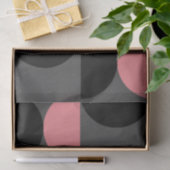 Mid-Century Modern Roze zwart en grijs Tissuepapier (Geschenk)