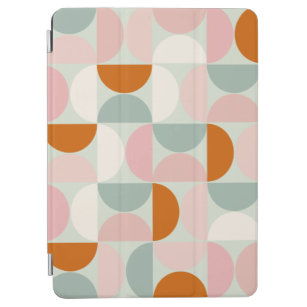 Mid Century Modern Sage Green Blush Oranje Patroon iPad Air Cover