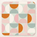 Mid Century Modern Sage Green Blush Oranje Patroon Kartonnen Onderzetters<br><div class="desc">Retro mid-eeuwse moderne patronen - abstracte geometrische vormen - minimalistische patroonsage groen,  wazig roze,  Oranje en roomwit.</div>